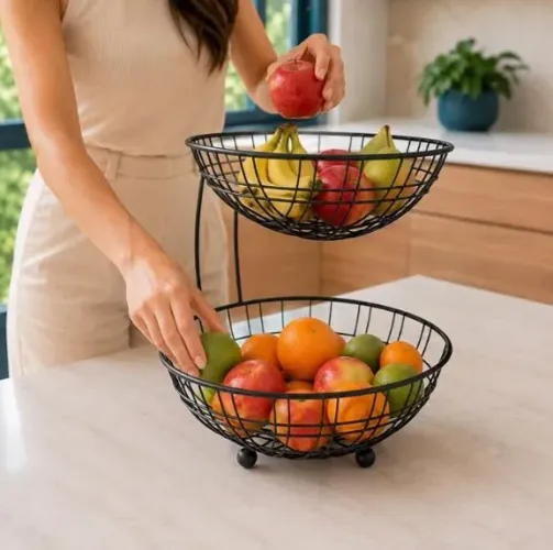Fruteira dois andares para bancada muito linda.