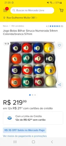 Jogo de sinuca 