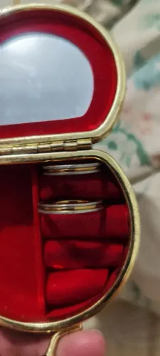 Par de aliança banhada a ouro