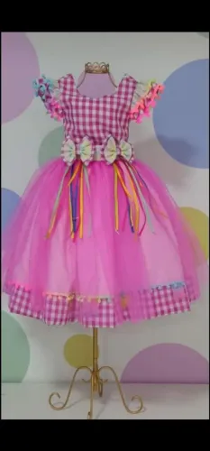 Vestido Junino Luxo infantil festa junina 