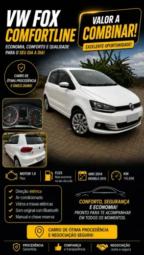 Volkswagen Fox Comfortline 1.0 Flex 8V 5P 2015