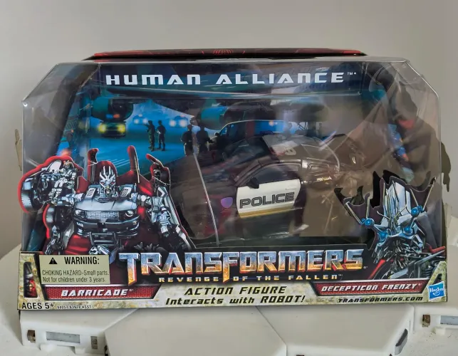Transformers Human Alliance - Decepticon Barricade e Frenzy lacrado RARO, ROTF,  TLK , AOE