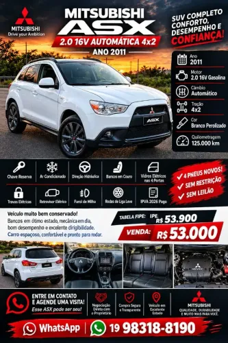 Mitsubishi ASX 2.0 16V 160cv Aut. 2011