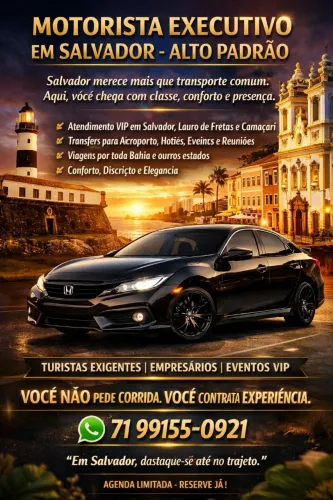 MOTORISTA EXECUTIVO EM SALVADOR - ALTO PADRÃO