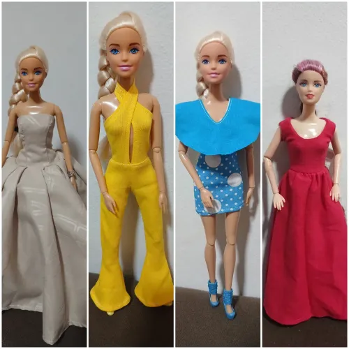 Kit com 11 roupas para boneca tipo barbie