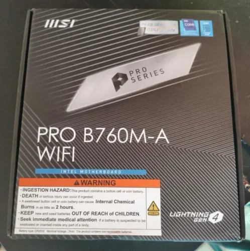 PLACA MAE MSI PRO B760M-A WIFI INTEL LGA 1700 MATX DDR5 PROB760MAWIFI NOVO LACRADO!