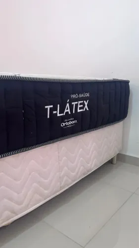 Cama Box com colchão Ortobom T-latex