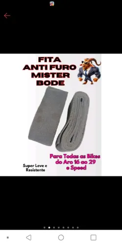 Fita anti furo para câmara de bicicleta couro.
