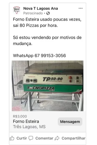 Forno Esteira