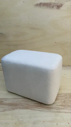 Puff Orgânico Bouclé 60x40 | Novo e Pronta Entrega