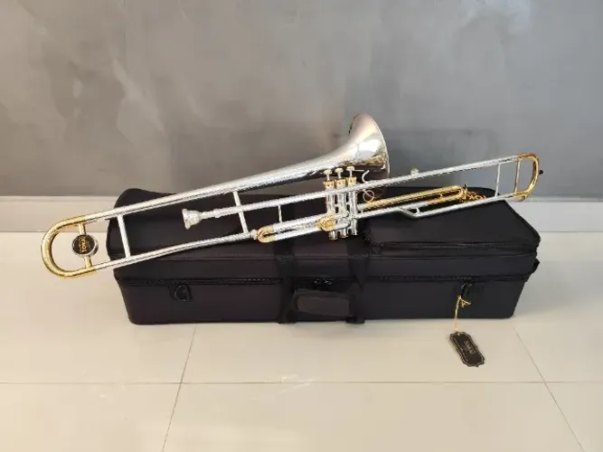 Trombone de Pisto TP-200PG Sib - Prata c/ Dourado - Aceito Trocas - Parcelo 18x