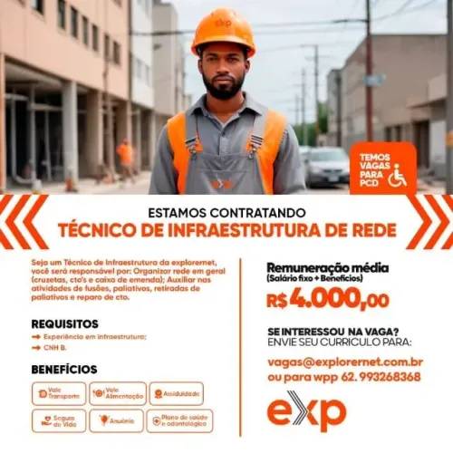 TÉCNICO DE INFRAESTRUTURA DE REDE - ANÁPOLIS/GO