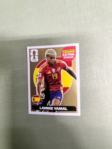 Figurinha lendária dourada Lamine Yamal