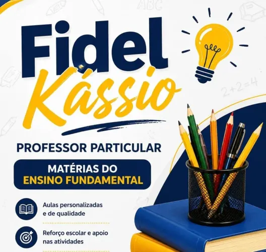 Aulas particulares. Ensino fundamental I e II.