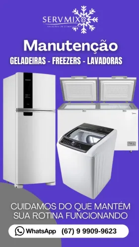Manutenção de Geladeira, Freezer e Lavadora em Campo Grande