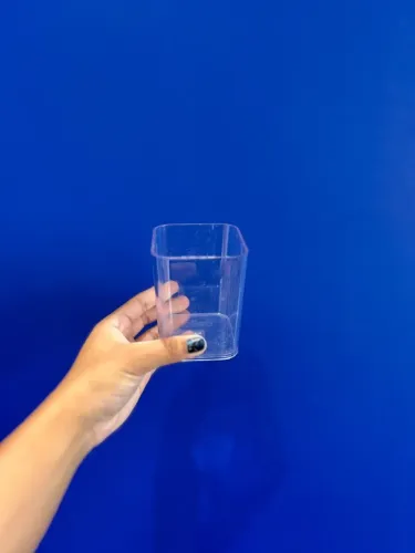 Porta lápis transparente de acrílico