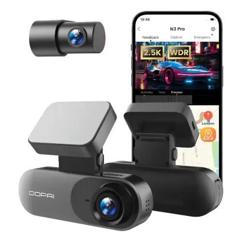 Ddpai N3 Pro Gps Câmera Veicular Dual 1600p+1080p App Wifi
