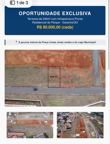 Lote Residencial do Parque Goianira