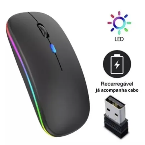 Mouse Sem Fio Wireless Com Bateria Interna 