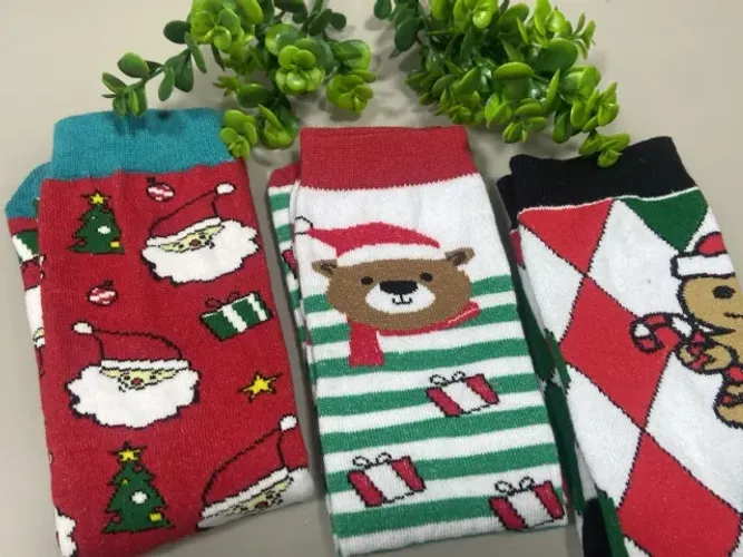 Meias algodão de natal