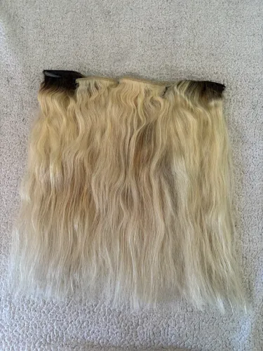 Mega hair cabelo humano loiro 50cm, aproximadamente 250 gramas já na confecção