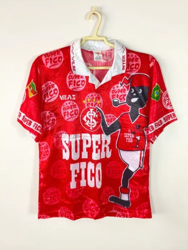 Camisa de futebol inter super fico vilas vintage cgc Tam P