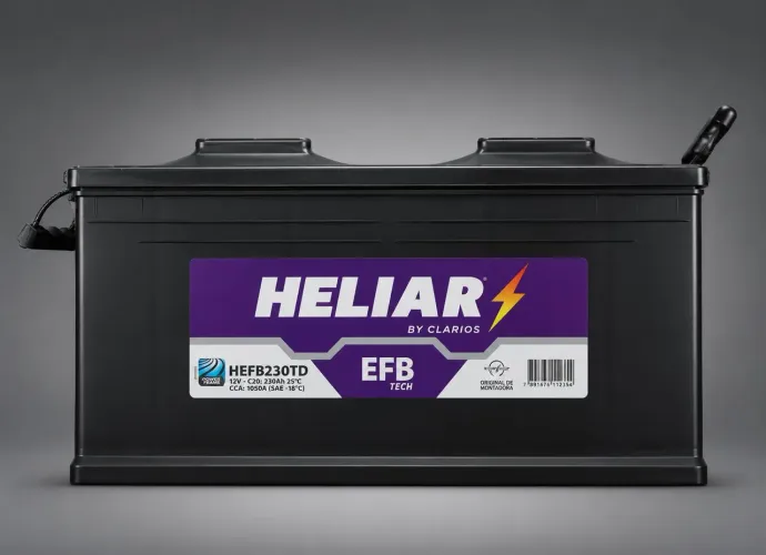 Bateria Heliar 230AH amperes tecnologia EFB?2 anos de garantia ?