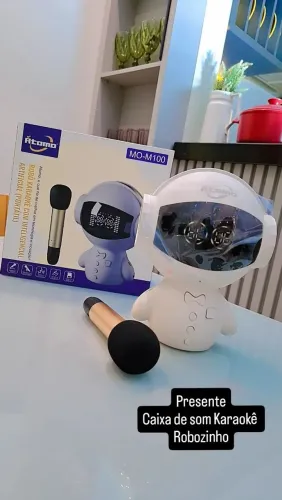 Kit Karaokê formato Robozinho 