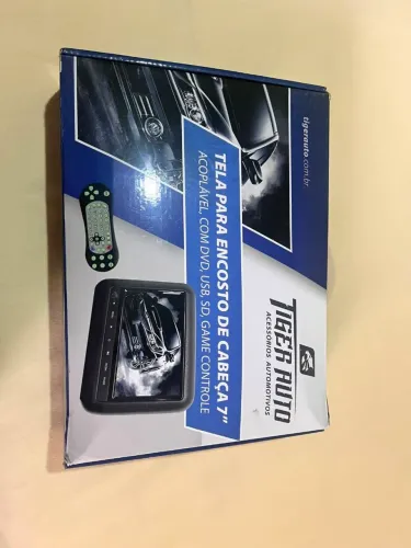 Tela para encosto de cabeça 7 acoplavel,com DVD, USB,SD,GAME CONTROLE