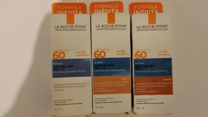 protetor solar facial la roche-posay anthelios uvair fps 60 sem cor ou cor 2.0
