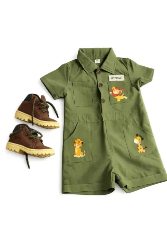 Macacão infantil SAFARI Tamanho 12-18 meses