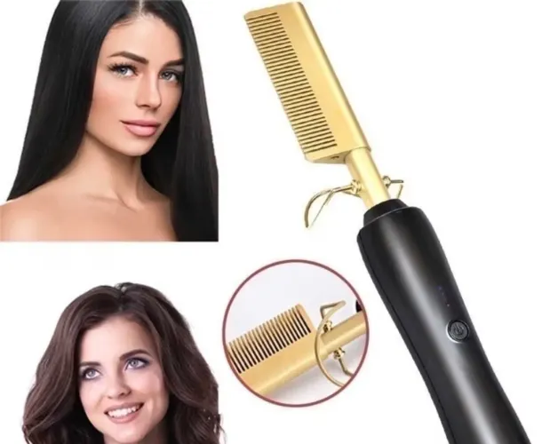 Pente Elétrico Alisador Cabelo Aquecimento Milti-fucional Chapinha 