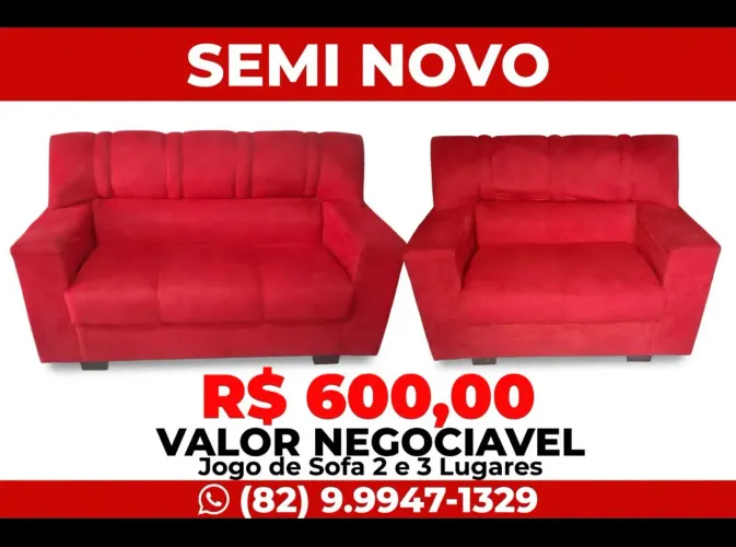 Jogo de Sofá 2/3 Lugares 