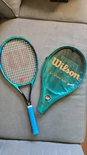 Raquete Tênis Wilson Graphite Supreme Stretch + Capa + Grip Novo + antivibração