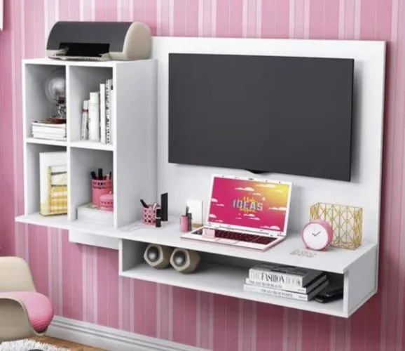 Painel para TV 32 polegadas, com nichos