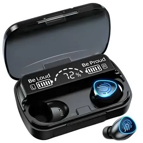 Fone De Ouvido Sem Fio M10 Bluetooth Com Powerbank Microfone Cor Preto Prime