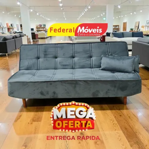 Sofá Cama em Veludo D33 1,88m - Preço Imbatível!