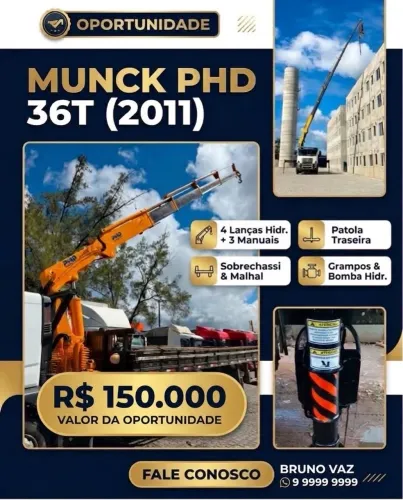 MUNCK PHD 36T com 4 hidráulicas 3 manuais