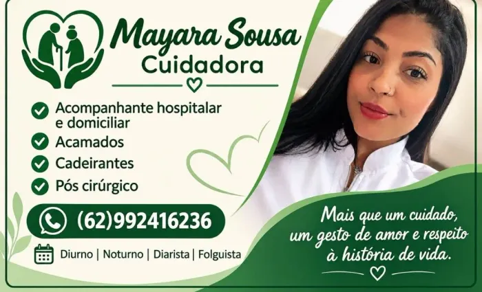 Cuidadora de idosos e pós cirúrgico
