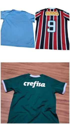 Camisetas de times retrô tam.8/M/G