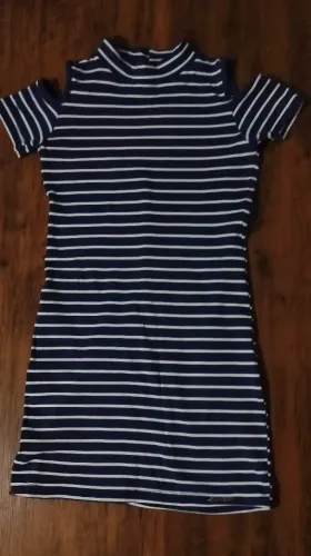 Vestido azul listrado Planet Girls