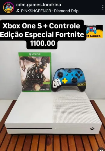 Xbox One S 1Tb + Controle Edição Especial Fortnite 1100 - Não Aceito Oferta