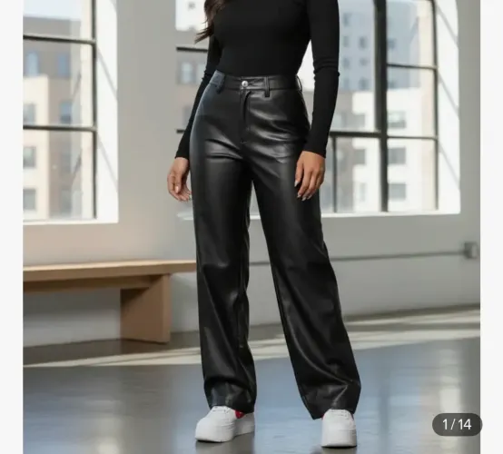 Calça couro fake, GG