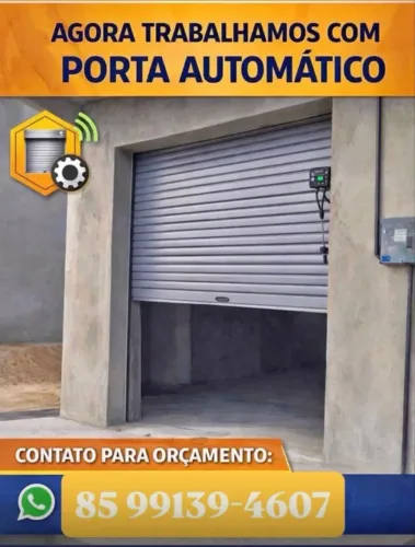 Trabalho com instalação de porta automático manutenção e conserto