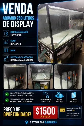 Aquário 750 litros