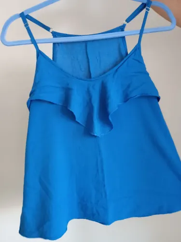 Blusa lisa azul Tam G