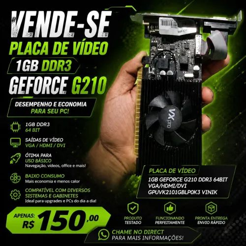 Placa De Video 1gb Geforce G210 