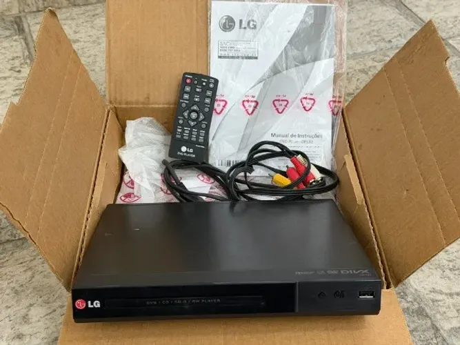 DVD Player LG DP132 com Controle, Cabos e Caixa Original