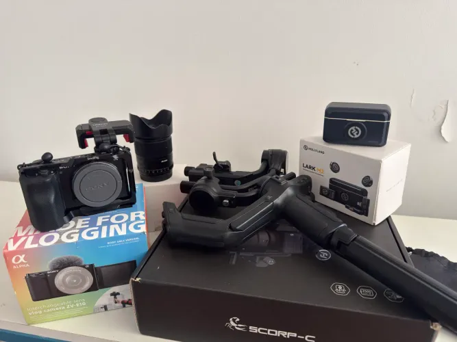 Camera sony Zve10 completa e todos equipamentos