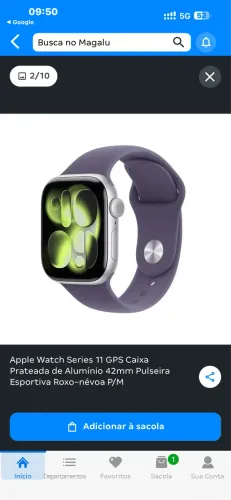 Apple Watch 11 42mm cinza LACRADO